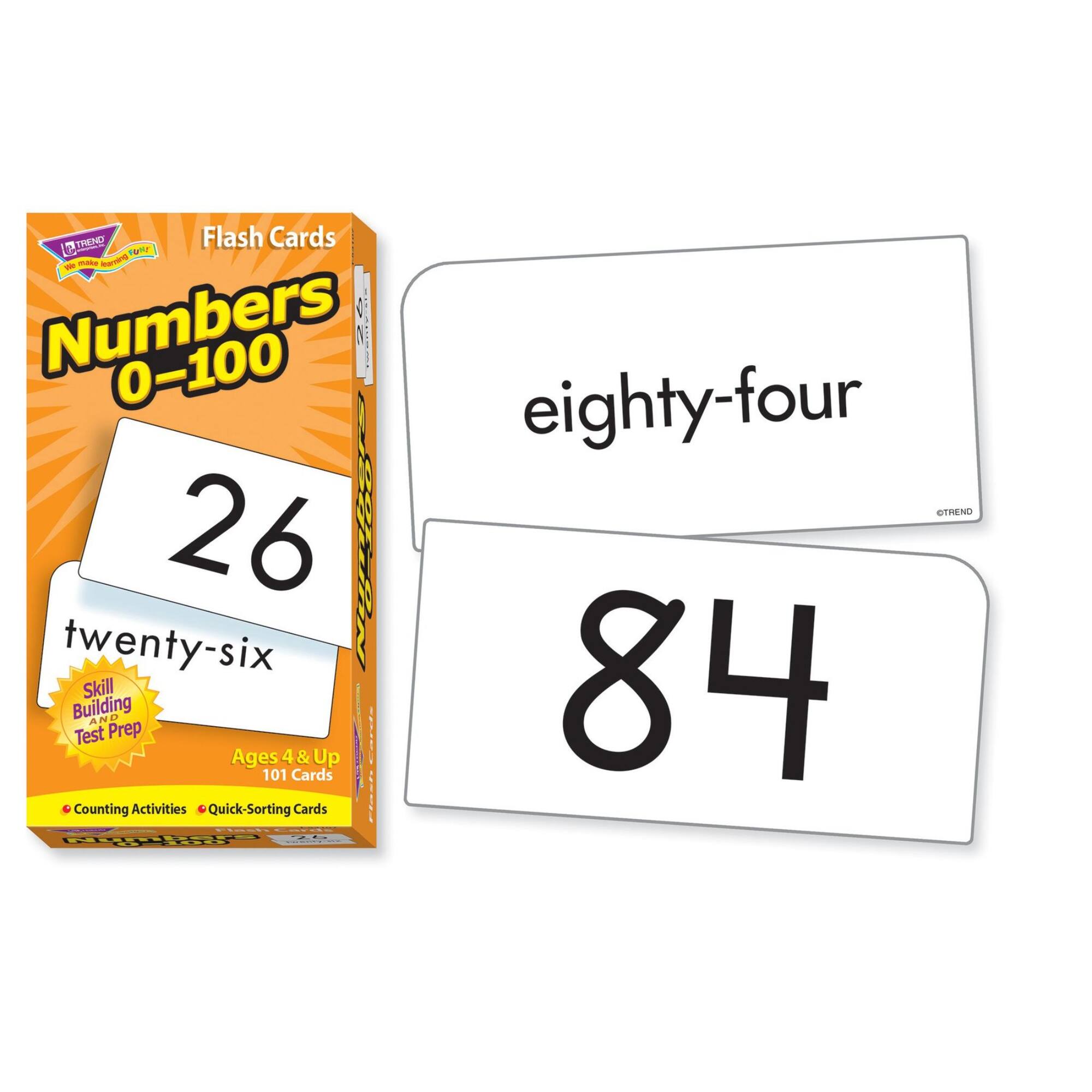 Trend Enterprises® Numbers 0-100 Skill Drill Flash Cards